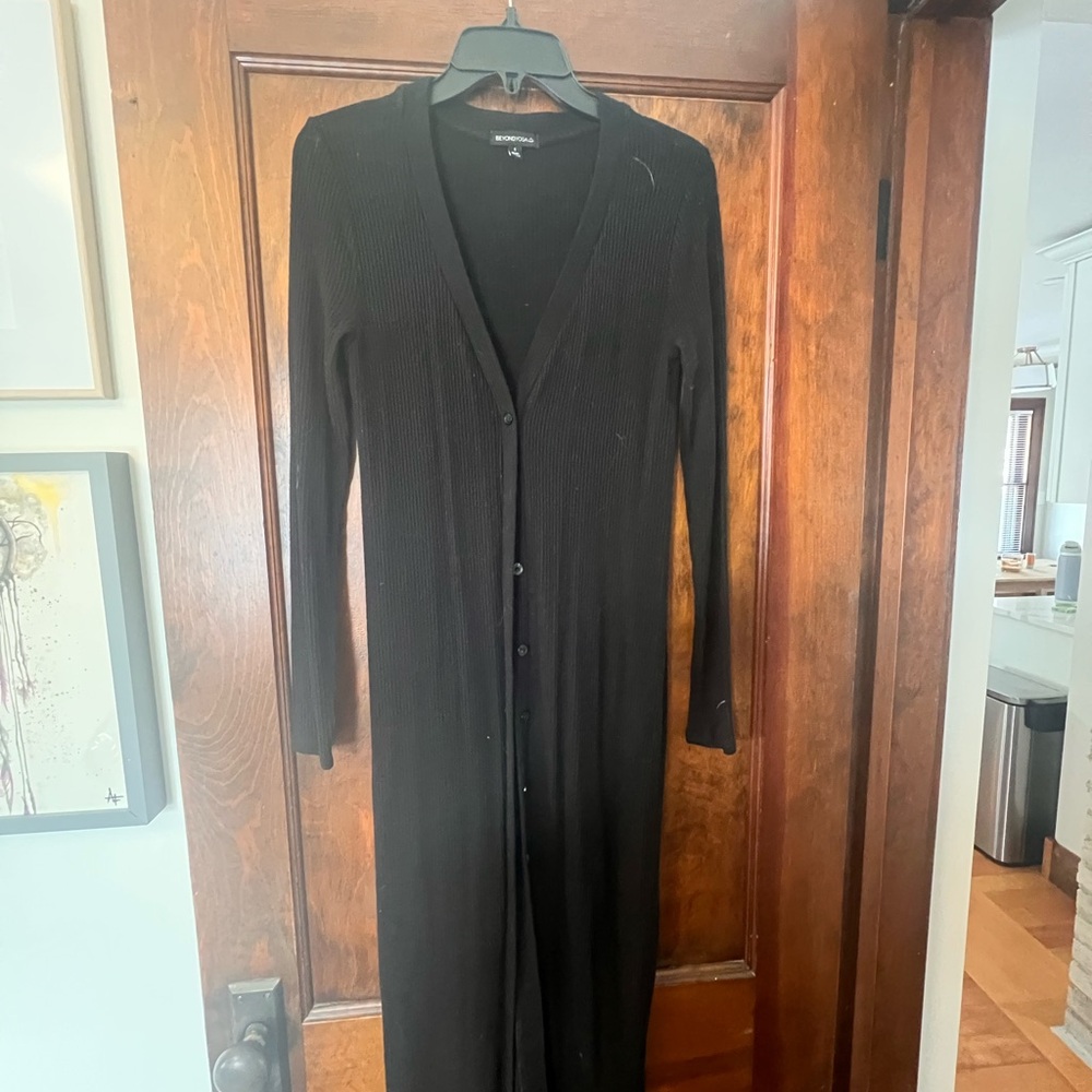 Black Long Cardigan